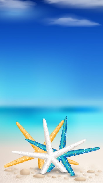 Vector beach wallpaper background