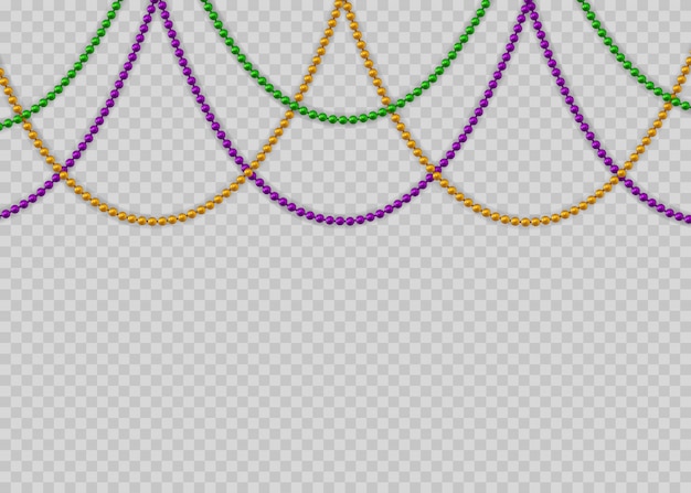 Vector beads for mardi gras