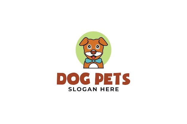 beagle cute dog mascot logo for animals clinic and shop