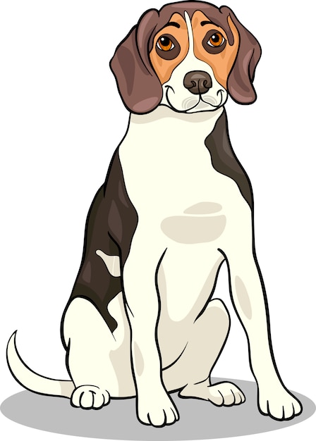 Beagle dog cartoon illustration