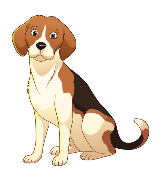 Vector beagle hond cartoon dierlijke illustratie