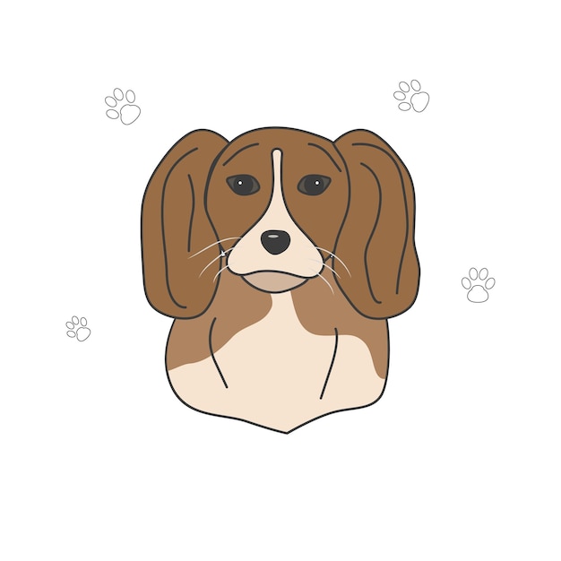 Beagle hond in de stijl van duddle