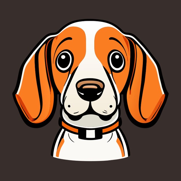 Vector beagle hond vector illustratie cartoon