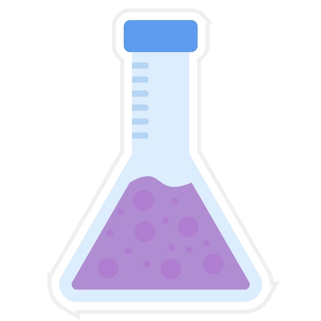 ビーカーアイコンのベクトル画像は物理学に使用できます