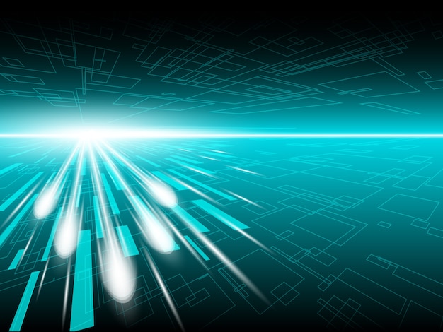 Vector beam light abstract technology background