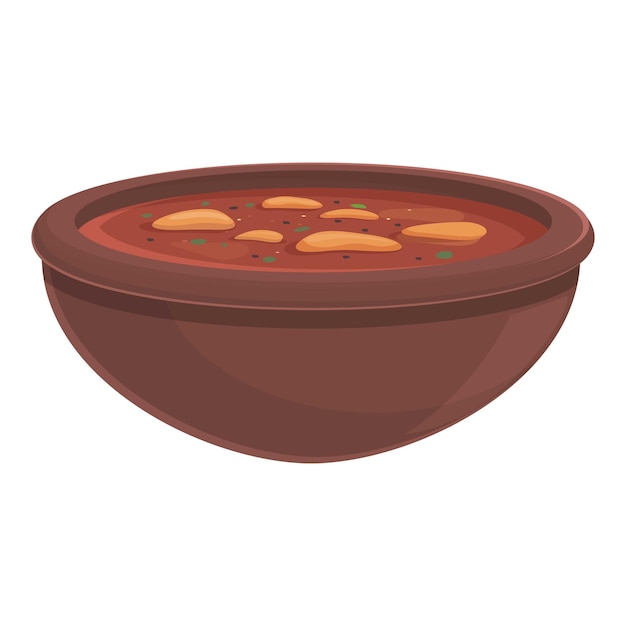 Vector bean tomato soup icon cartoon vector food portugal cuisinea meal