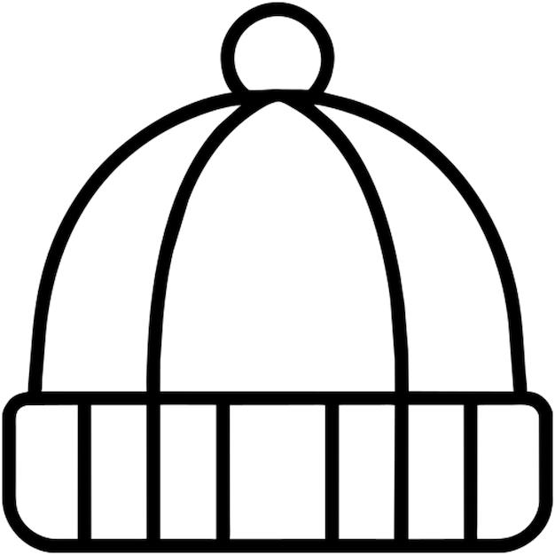 Beanie icoon ontwerp een icoon voor een gezellige gebreide beanie of winter hoed icoon