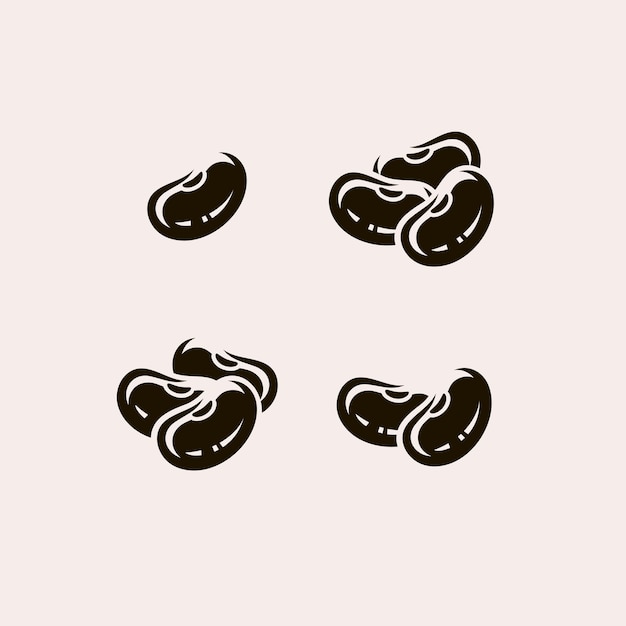 Beans set collection icon beans vector