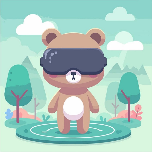 Vector bear 3d illustration