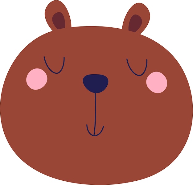 Vector bear animal face