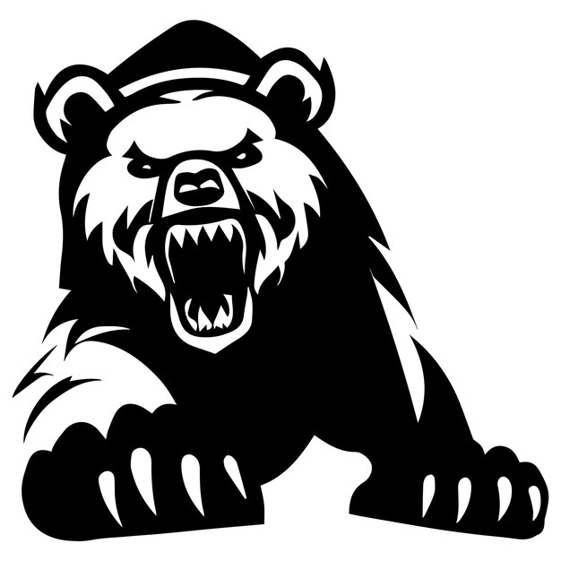 Bear Attacking Logo