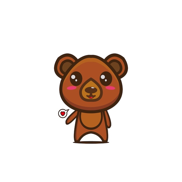 Bear cartoon cute character art animal