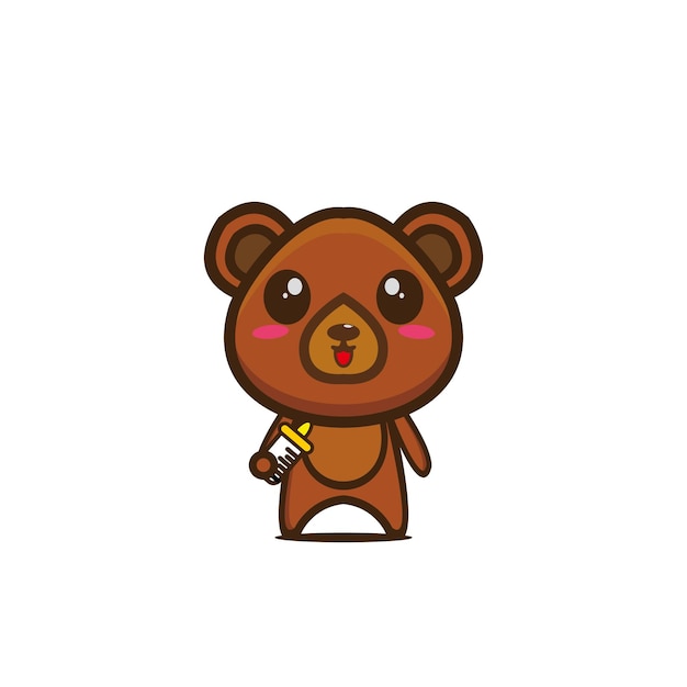 Bear cartoon cute character art animal