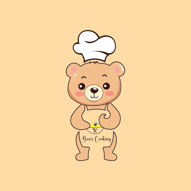 熊の料理のロゴデザイン