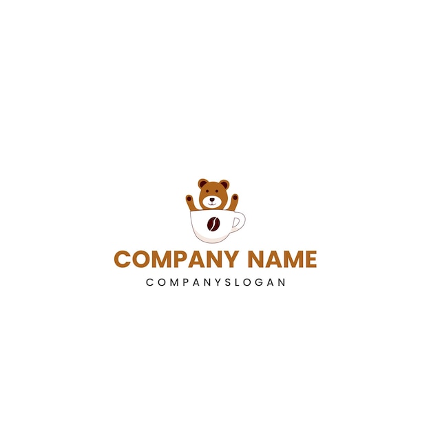 Vector bear cup logo design