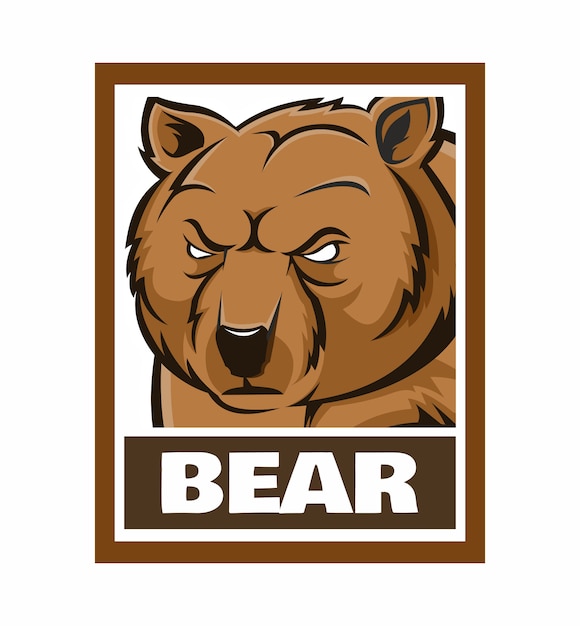 Bear design frame illustration isolated