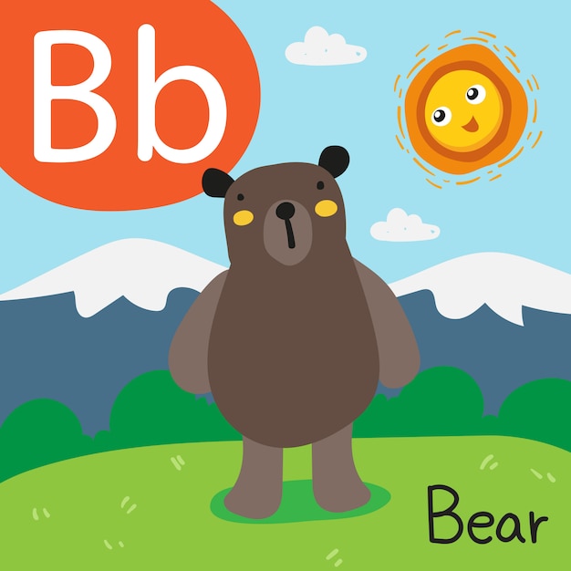 Vector bear drawing line vector design