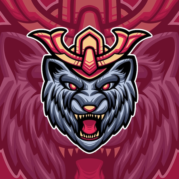 Bear e sport mascot logo design illustration