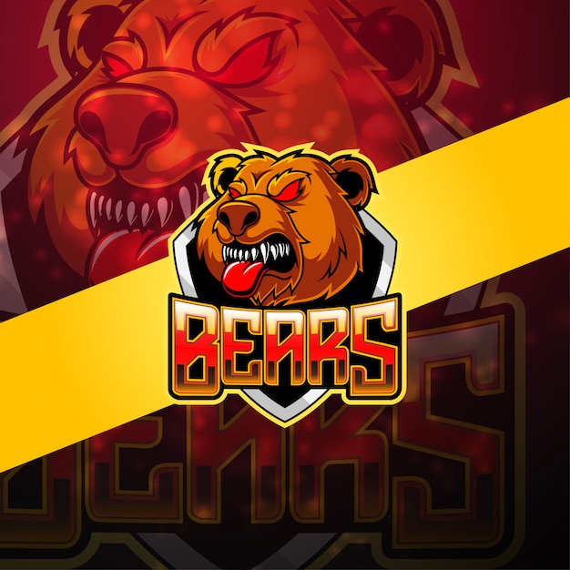 Bear esport mascotte logo