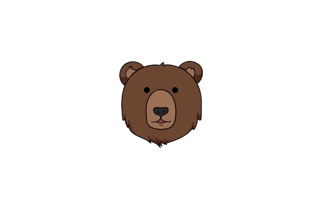 Bear face vector graphic brown bearish drawing