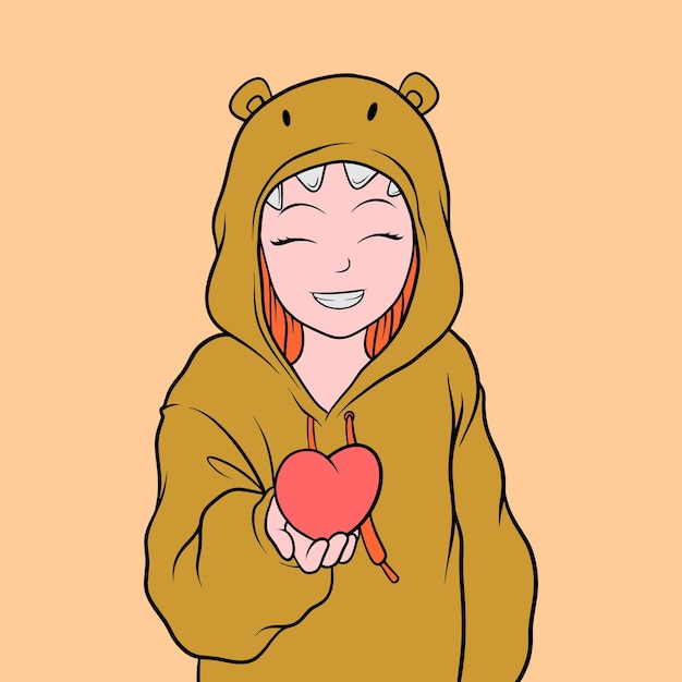곰 소녀 사랑을 줘