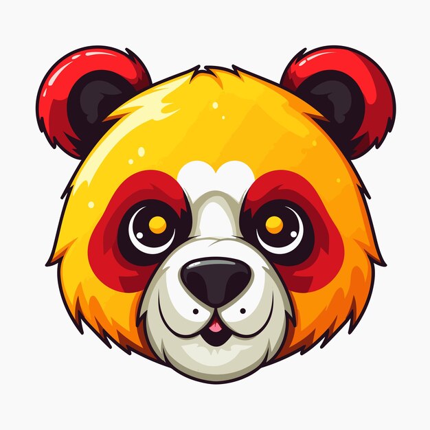 Vector bear head illustraties mascotte cartoon ontwerp