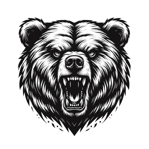 bear head illustration