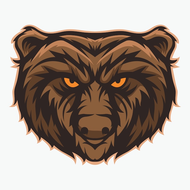 Vector bear head illustration