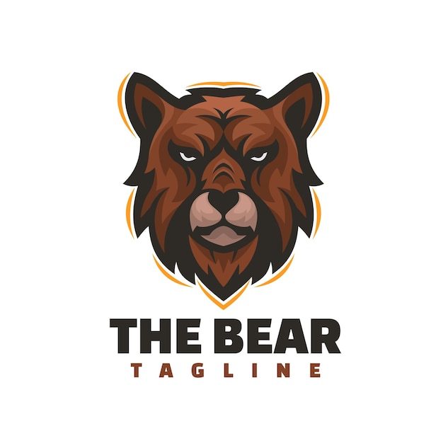 Vector bear head mascot logo