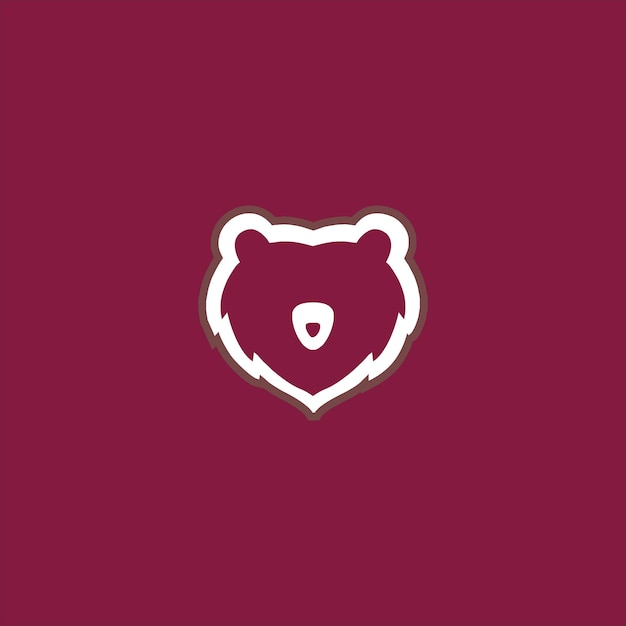 Вектор талисмана головы медведя для дизайна эмблемы