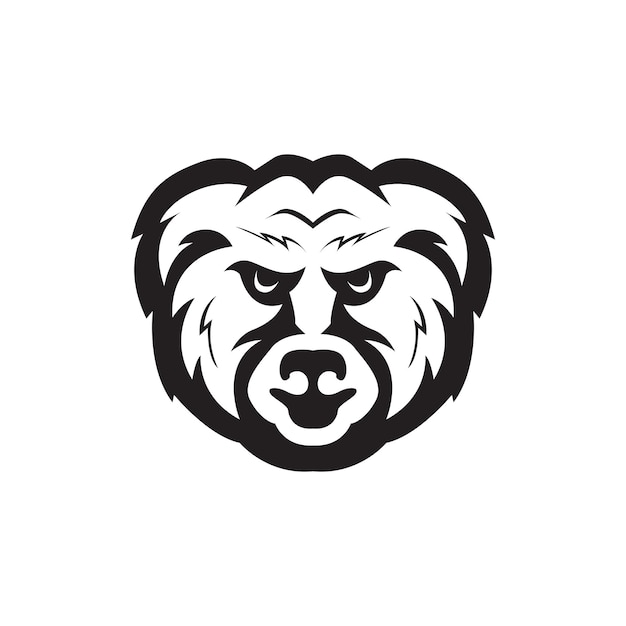 Bear head polar bear mascot logo design vector icon illustration graphic creative idea