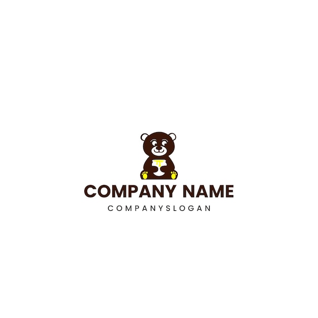 bear honey logo ontwerp