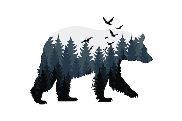 Вектор Иллюстрация медведя