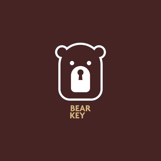 벡터 곰 열쇠