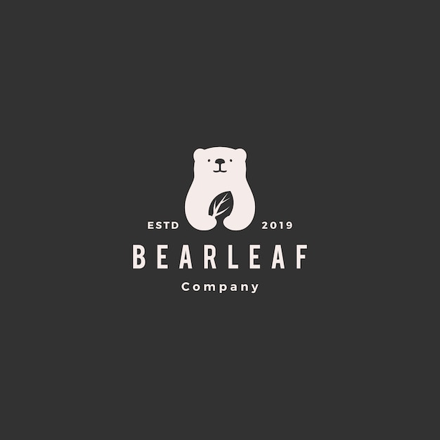 Bear leaf leaves natural nature logo