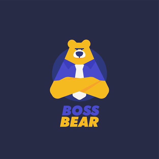 Вектор Медведь логотип концепция талисман талисман