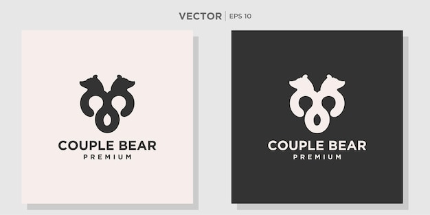 bear logo design icon template