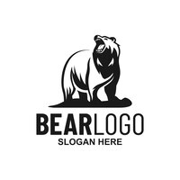 Bear logo design template inspiration vector illustration