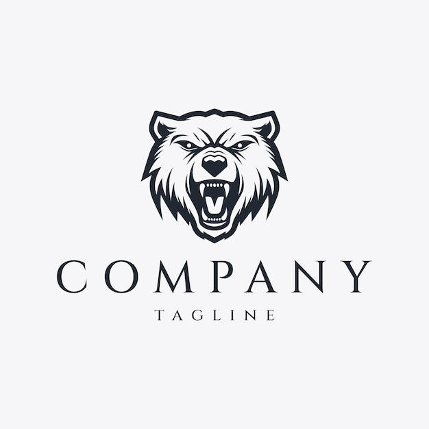 Bear logo design vector illustration