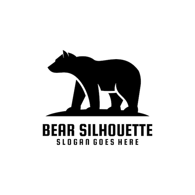 bear logo design vector silhouette