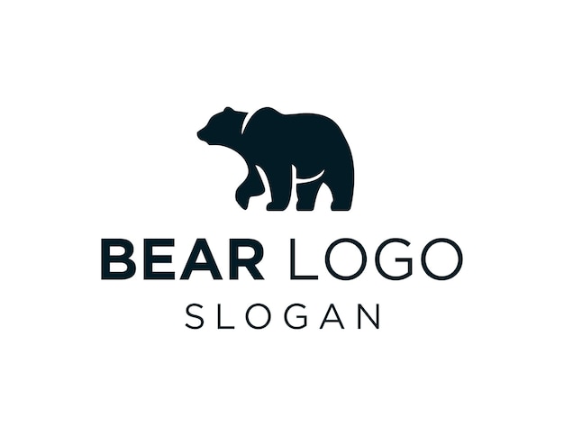 ベクトル クマのロゴデザイン