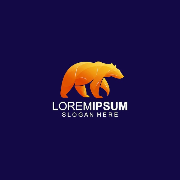 Шаблон логотипа медведя