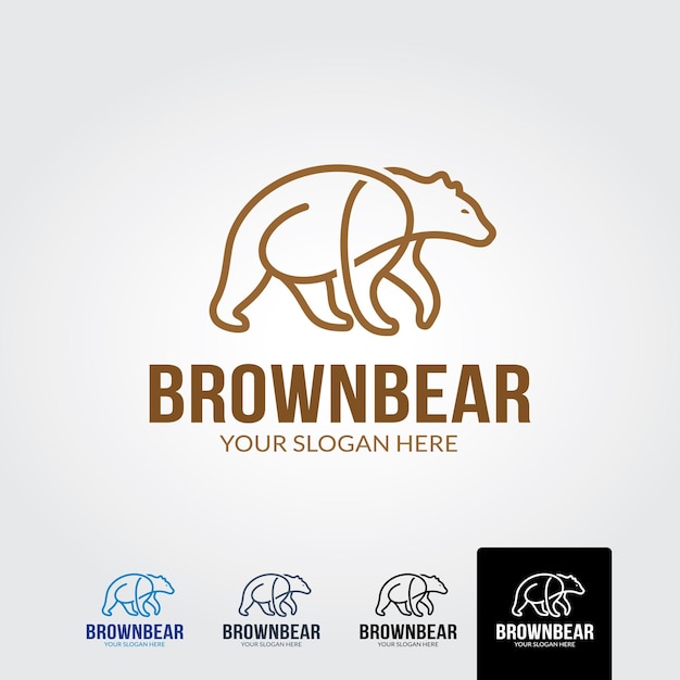 Концепция вектора логотипа медведя Шаблон логотипа медведя