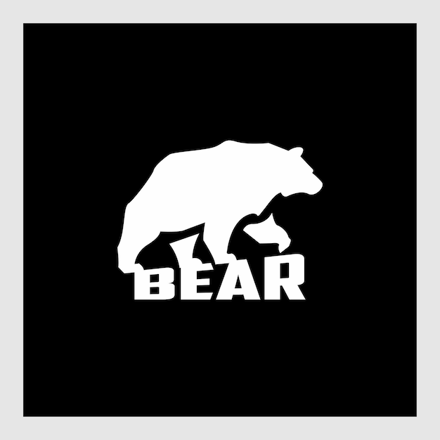 クマのロゴのベクトルのデザイン テンプレート