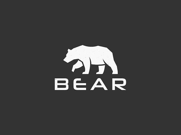 bear logo vector illustration bear silhouette logo template