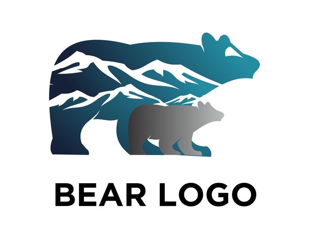 ベクトル クマのロゴ
