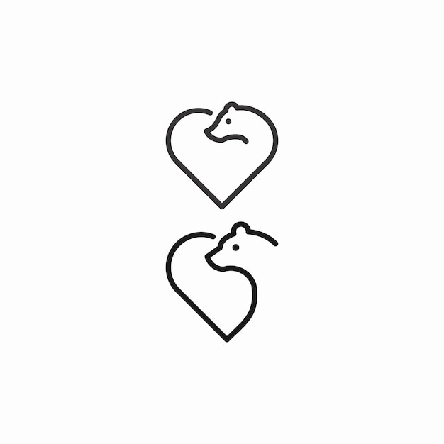 Bear Love outline logo