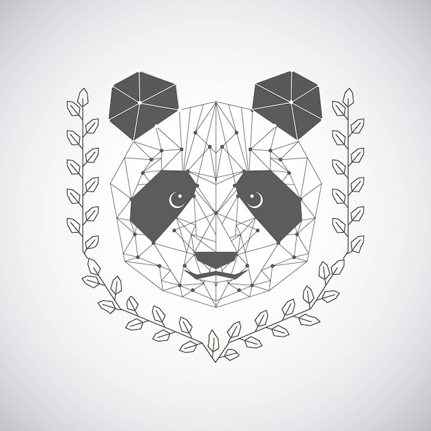 Vettore bear low poly