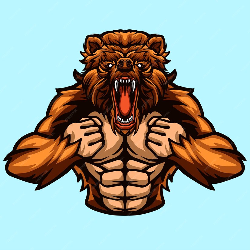 Premium Vector Bear man vector illustration