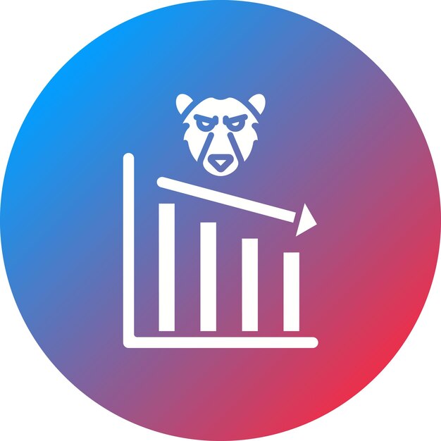 Vector bear market icon vector image can be used for investing